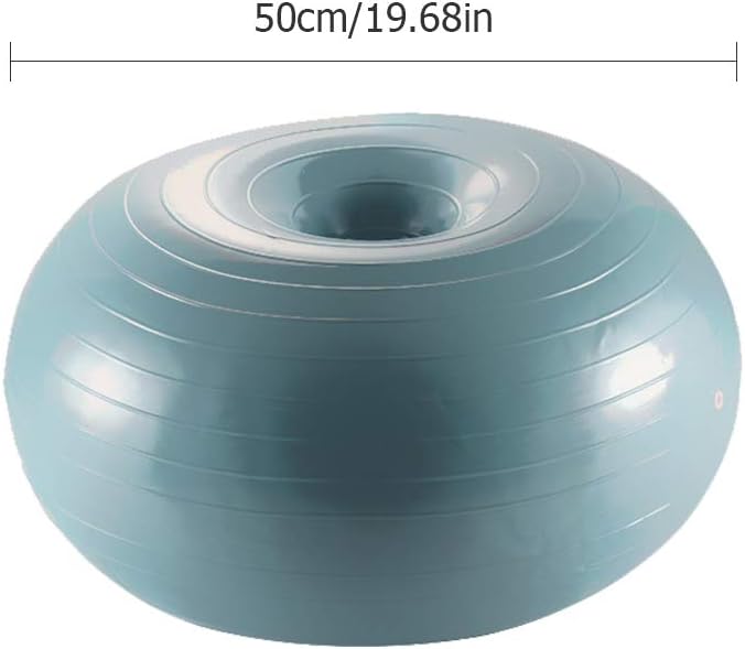 VBESTLIFE Fitness Donut, Exercise Donut Yoga Ball Workout Core Training Stability Ball for Yoga Pilates Balance Training with Inflatable Pump
