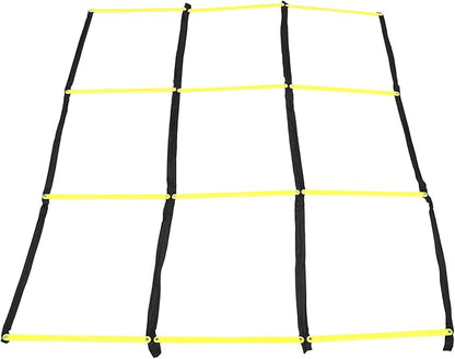PRETYZOOM Agility Ladder Soccer Training Equipment Yellow Foldable Soft Ladder for Football Speed and Footwork Drills for Athlete Conditioning