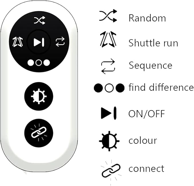 McbeAn Reaction Training Light, Agile Reaction Speed Training Equipment, 4 Modes Remote Control and 4 Light Color, Close Range Induction Off Lamp, for Physiotherapy, Physical, Hand-Eye Coordination