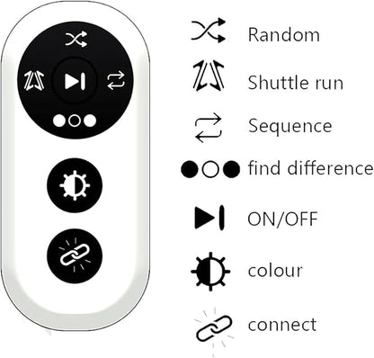 McbeAn Reaction Training Light, Agile Reaction Speed Training Equipment, 4 Modes Remote Control and 4 Light Color, Close Range Induction Off Lamp, for Physiotherapy, Physical, Hand-Eye Coordination