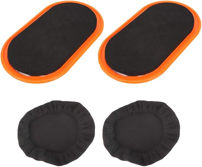 Core Sliders for Abs & Full Body Workout | 2 - Pack EVA & ABS Slide Discs | Home Exercise Equipment for Hard & Soft Floors | Includes Storage Covers