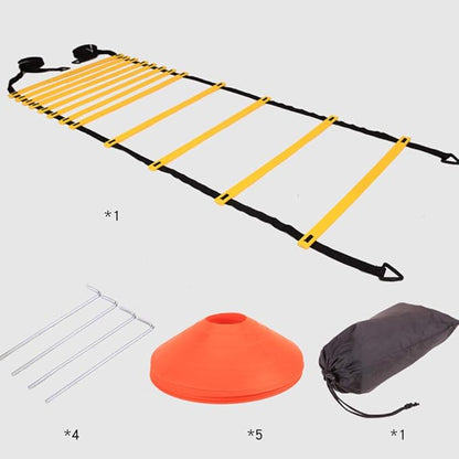 TopHomer Agility Ladder Speed Training Equipment Set Football Training Equipment Set Includes Agility Ladder Resistance Parachute Agility Disc Cones Steel Pegs