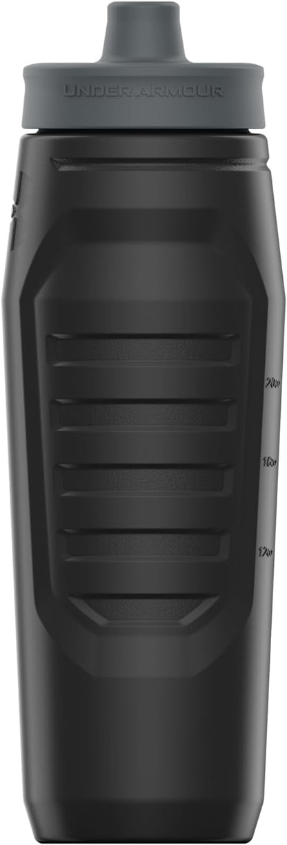 Under Armour Squeeze Water Bottles, 32 oz Water Bottles, Sideline Sports Water Bottle with Quick-Shot Lid, Quick & Easy Hydration, Gym Water Bottles, Squeeze Bottle, 1 32oz Bottle