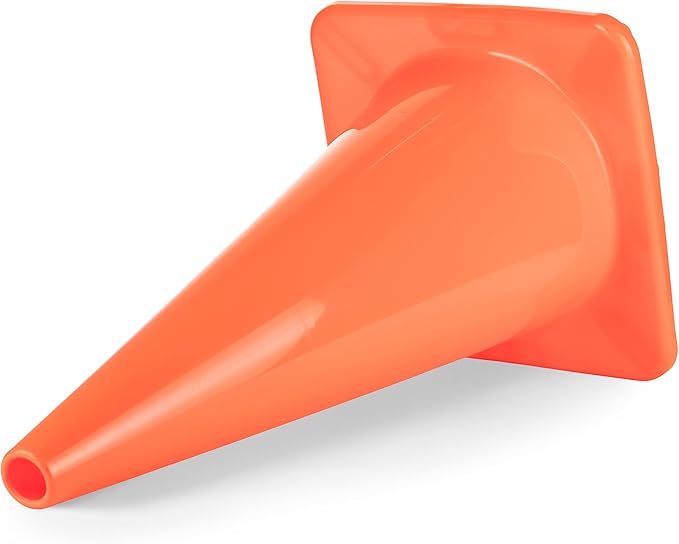Champion Sports High Visibility Flexible Vinyl Cones for Sports Training, Agility Drills, Field & Gym Marking Sets
