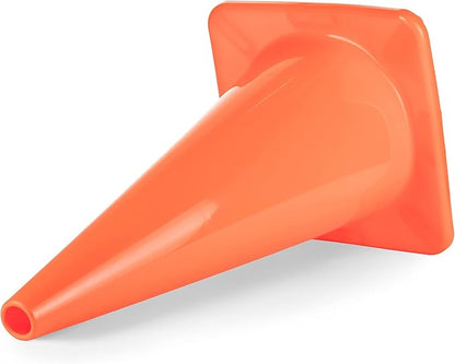 Champion Sports High Visibility Flexible Vinyl Cones for Sports Training, Agility Drills, Field & Gym Marking Sets