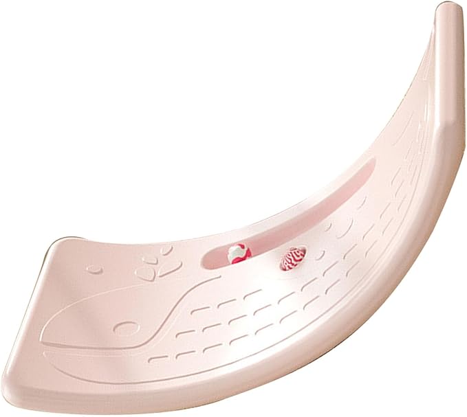 Kids Rocker Board Plastic Load Bearing Children Wobble Board for Exercise Indoor Birthday Gift (Roseate)