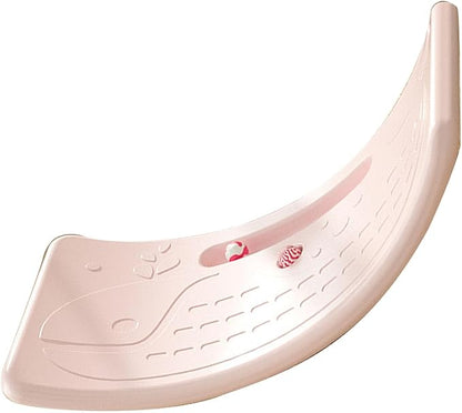 Kids Rocker Board Plastic Load Bearing Children Wobble Board for Exercise Indoor Birthday Gift (Roseate)