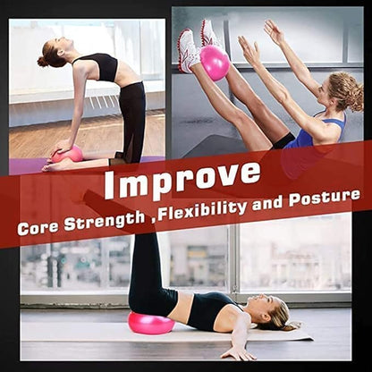 Mini Pilates Exercise Yoga Ball, 9 Inch Small Inflatable Exercise Yoga Ball,Core Training and Physical Therapy Equipment, with Pump