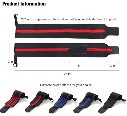 Wrist Wraps, 2 Pack Wrist Brace Wrist Straps for Weightlifting, Wrist Straps Lifting Straps Wrist Weights Carpal Tunnel Wrist Brace, Wrist Brace for Working Out Gym Accessories for Men (Blue B)