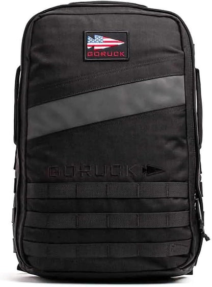 GORUCK Rucker 4.0 20L Black - Purpose Built Rucking Backpack, Military Weight Training Rucksack w/Ruck Plate Pocket and Extra Padded Straps