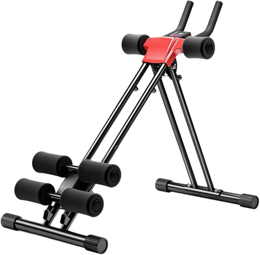 Adjustable Ab Workout Equipment – Foldable Ab Machine for Stomach Training, Core Exercise Equipment with LCD Monitor, Home Gym Abdominal Trainer Machine for Men & Women