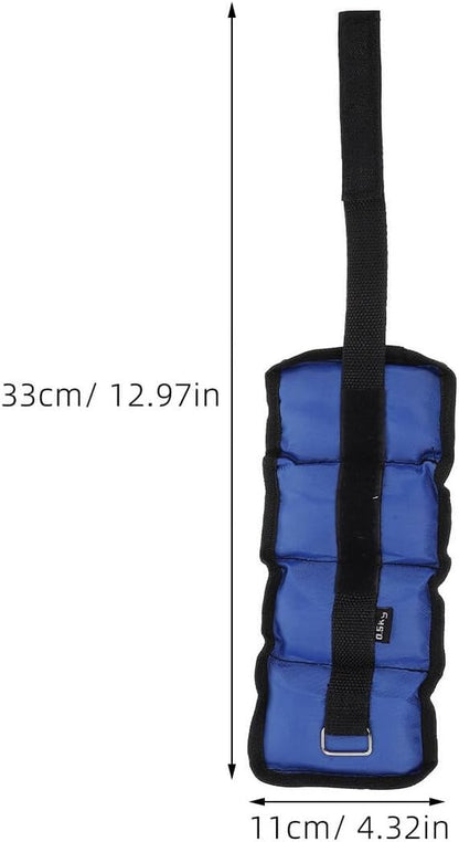 2pcs Adjustable Sandbag Wrist Ankle Weights for Women Men Workout Arm Leg Weights with Straps for Running Yoga Pilates Aerobics Gym Fitness Muscle Endurance Training