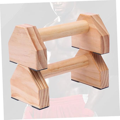 Homoyoyo Solid Wood Push-up Support and Handstand Bars Set, Exercise Equipment for Muscle Training and Home Calisthenics Strength Workout