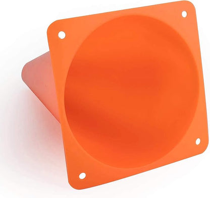 Bekith 12 Pack 12.5 Inch Plastic Traffic Cones with Racing Chequered Flags, Orange Agility Sports Cones, Thick Soccer Training Cones for Outdoor Activity, Festive Events, Fitness Training