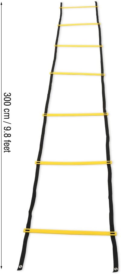 Acouto Speed Training Ladder 7-Rung - Footwork Exercise Tool Football Soccer Sport with Carry Bag | Sports & OutdoorsExercise & FitnessSpeed & Training/Ladders