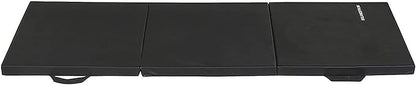 BalanceFrom 6x2 Feet 3-Panel Folding Gymnastics Mat – 2-Inch Thick Pad with Vinyl Surface and Carrying Handles for Tumbling, Yoga, Pilates, Home Workouts, and Martial Arts