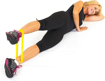 Black Mountain Products Loop Resistance Exercise Bands with Carrying Case (Set of 5), 9 inch