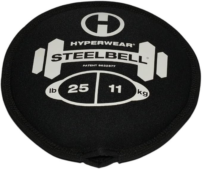Hyperwear SteelBell - Hyper Flex 4-Way Stretch Neoprene, Patented No-Leak Slam Ball Kettlebell Strength Training - Sustainably Sourced USA Steel Shot