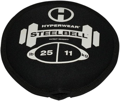 Hyperwear SteelBell - Hyper Flex 4-Way Stretch Neoprene, Patented No-Leak Slam Ball Kettlebell Strength Training - Sustainably Sourced USA Steel Shot