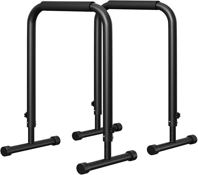 GarveeLife Adjustable Dip Bars Station, Heavy Duty Dip Stands, 440LBS Stable Dip Stands for Home Gym, Portable Dip Bar for Calisthenics & Upper Body Workout Equipment