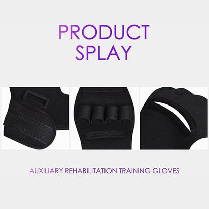 ALisasin Finger Rehabilitation Train Auxiliary Gloves Splint Finger Recovery Grip Impairment Fitness equipment grip Hand Wrist Support (Regular)