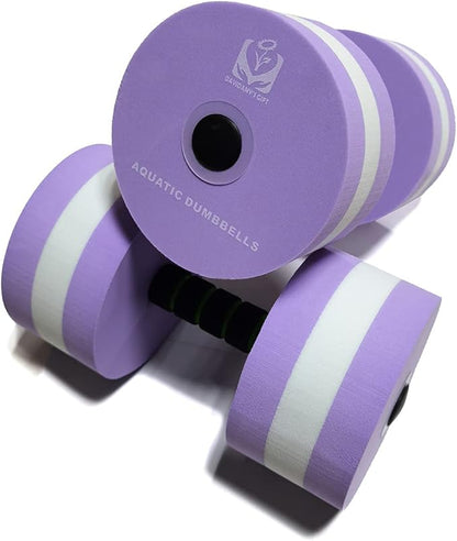 davidamy's gift Upgrade Water Aerobic Exercise Foam Dumbbells Pool Resistance 1 Pair, Water Fitness Exercises Equipment for Weight Loss