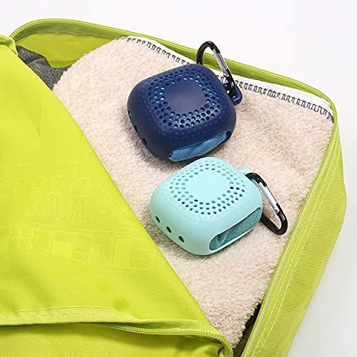 AKOAK Outdoor Travel Quick Drying 40CM Towel with Portable Creative Silicone Box, Microfiber Cold Sports Quick Drying Towel, Gym, Beach, Yoga, Sports Travel (Blue)