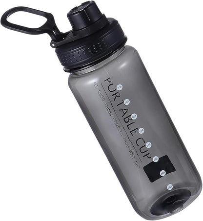 Portable Fitness Drinking Bottle Large Capacity Space Cup Leakproof Water Kettle for Gym Sports Enthusiasts with Measurement Markings and Easy-clean Wide Opening