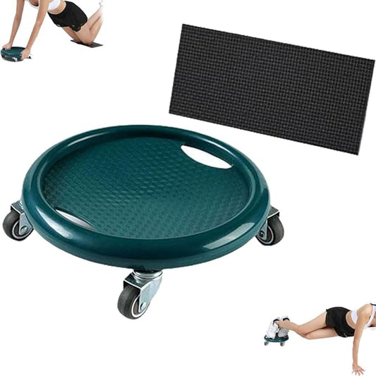 Ab Roller Wheel, Multi-Functional Abdominal Exercise Board with Mat, 360° Rotating Abs Training Machine Equipment for Full Body Fat Burning Gym