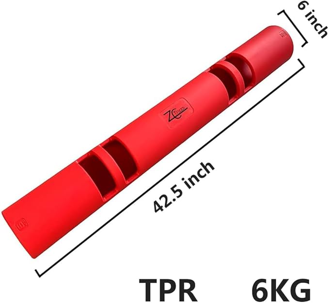 Multicolor 4 to 12kg Fitness Tube Portable Durable Training Rubber Weight Bar Weight Bearing Fitness TPR Barrel for Loaded Movement Training