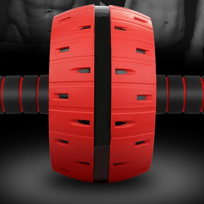 Ab Wheel Roller for Exercise with Knee Pad, Red Abdominal Muscle Trainer Wheel for Core Strength Workout and Home Fitness Training