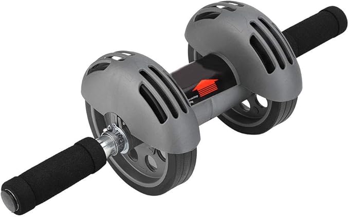 AB Domestic Double Wheel Roller Workout System for Home Fitness Gray