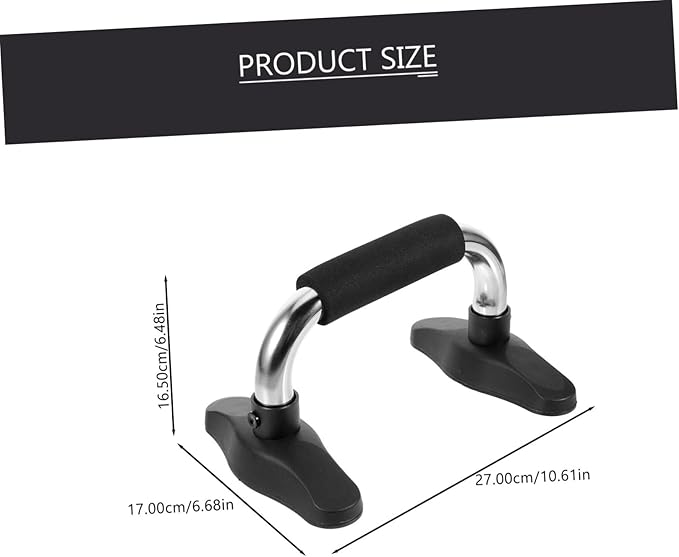 Mikikit 1pair Push-up Handles for Strength Training Non- Support Bars for Upper Body Chest and Arm Muscle Development Fitness Accessory Random Color
