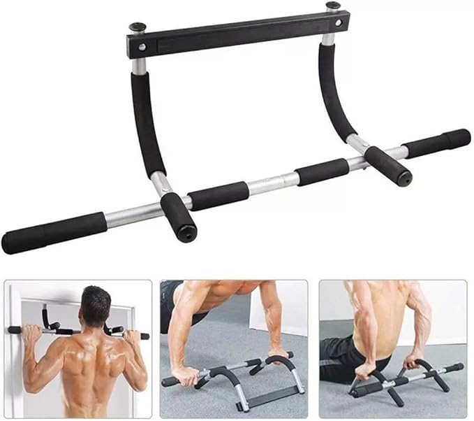 Pull Up Bar for Doorway | Max Limit 330 lbs Upper Body Fitness Workout Bar| Multi-Grip Strength for Doorway | Indoor Chin-Up Bar Fitness Trainer for Home Gym Portable