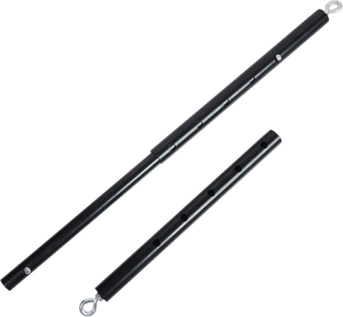 Spreader Bar Heavy Duty Expandable Black Stainless Steel Bar, Yoga Training Fitness Gear, Workout Bar,Sports Gym Kit