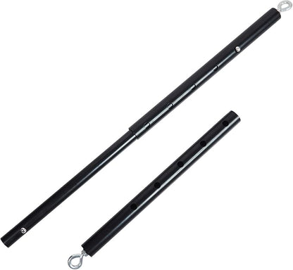 Spreader Bar Heavy Duty Expandable Black Stainless Steel Bar, Yoga Training Fitness Gear, Workout Bar,Sports Gym Kit