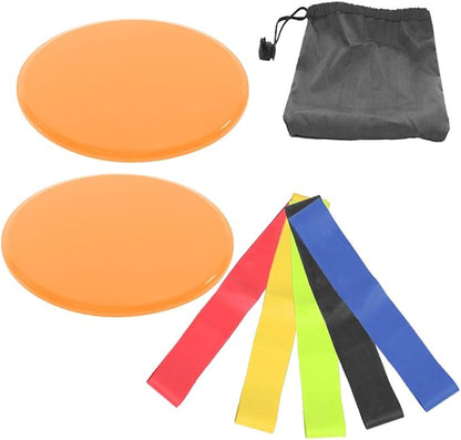 Fitness Sliding Discs ABS Material, 2 Pack, Effective Core Training Equipment for Home Gym Aerobics and Calisthenics in Pink, Black, Red, Blue, Green, Orange