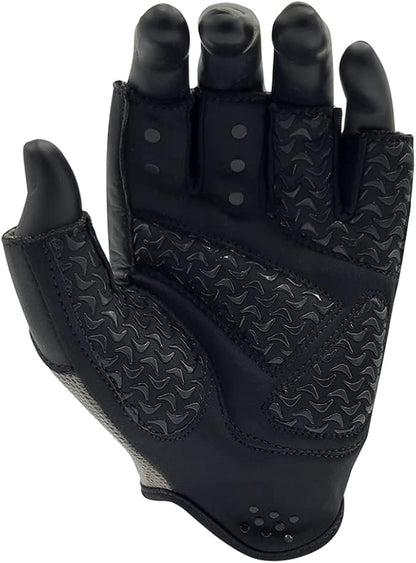 Weightlifting Gloves Leather Palm Grip Half Finger Body Building Gym Glove for Exercise Training Fitness Workout Men Women Lifts Made Spandex Materials, Including Genuine Amara Leather