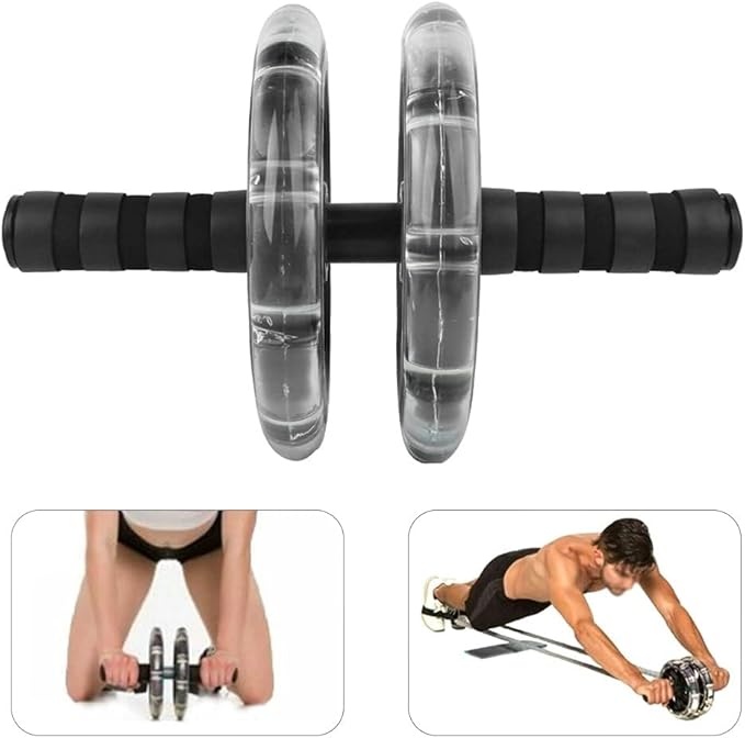 Ab Roller Wheel Fitness Roller Ab Exercise Wheels Kit Push-Up Bar - Home Gym Equipment for Men Women Core Strength Abdominal Exercise