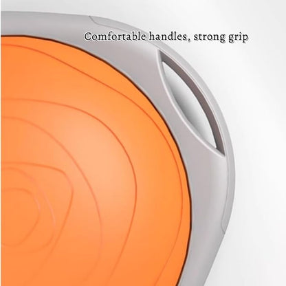 Half Balance Trainer Ball, Exercise Ball with Ergonomic Handle, Anti-Burst Semi-Circular Stability Ball for Home Fitness, Pilates, Ankle Strength and Sensory Training
