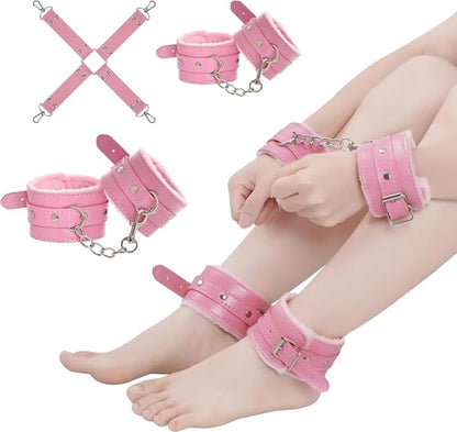 Complete 12-Piece Home Fitness Training Set, Providing Protection and Enhancing Training Effectiveness, Couple's Gift (Pink) - Q-Us