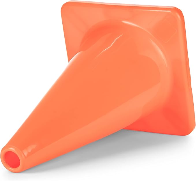 Champion Sports High Visibility Flexible Vinyl Cones for Sports Training, Agility Drills, Field & Gym Marking Sets