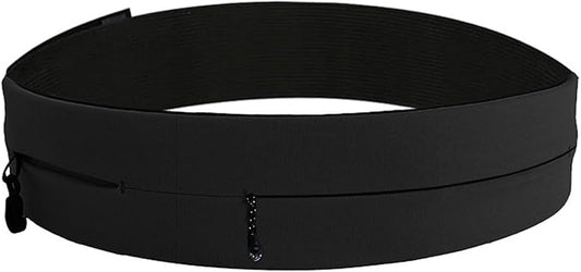 AnsrJ Adjustable Running Belt, Runners Fanny Pack for Women & Men.hidden money belt for travel. Slim Thin Elastic Waistband.Workout Fitness Exercise Gym Phone Holder Belt.