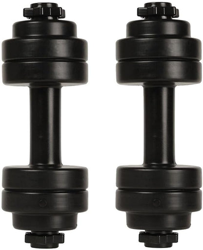 GANAZONO Dumbbell Shaped Fitness Water Bottle 2-Pack Leak Proof Sports Water Kettles Filled with Liquid for Yoga Workout 10.43X3.74X3.74In Wear-Resistant Odorless Design