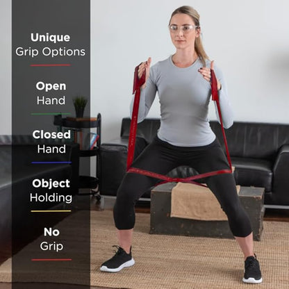 THERABAND CLX Resistance Band with Loops, Fitness Band for Home Exercise and Full Body Workouts, Portable Gym Equipment