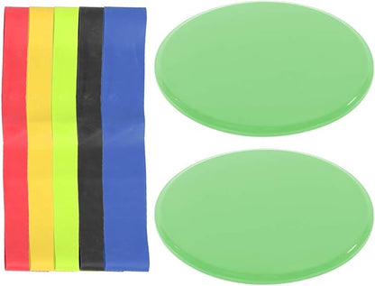 Fitness Sliding Discs ABS Material, 2 Pack, Effective Core Training Equipment for Home Gym Aerobics and Calisthenics in Pink, Black, Red, Blue, Green, Orange