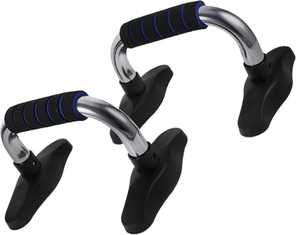 Mikikit 1pair Push-up Handles for Strength Training Non- Support Bars for Upper Body Chest and Arm Muscle Development Fitness Accessory Random Color