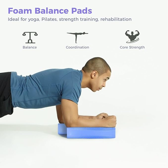 3 Pcs Foam Balance Pad, Exercise Trainer Foam, Cushion for Rehabilitation and Physical Therapy, Yoga, Pilates, Workouts, Balance Training Pads