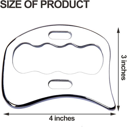 FeelFree Sport Stainless Steel Gua Sha Scraping Massage Tool-Muscle Scraper - Soft Tissue Mobilization,Physical Therapy for Back, Legs, Arms…