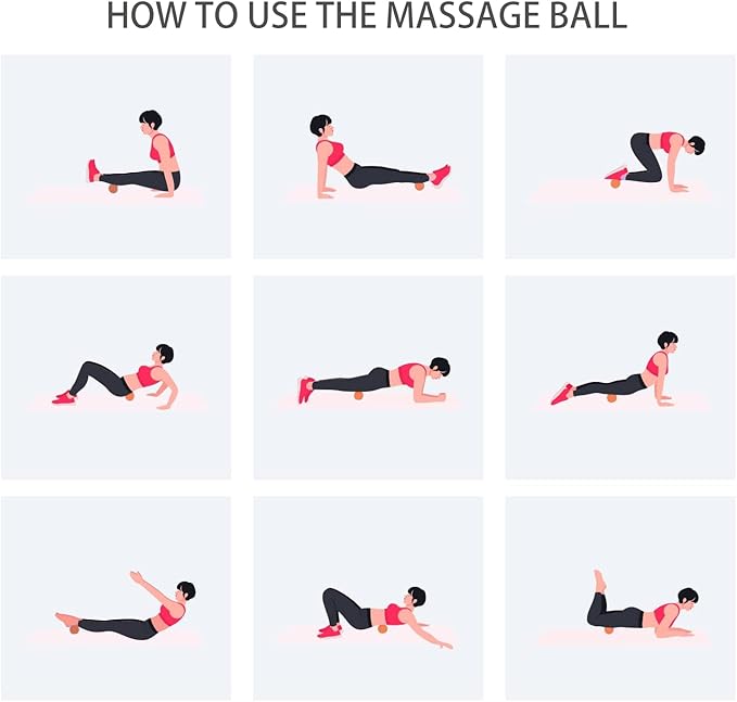 Small Hard Massage Ball 2 Pack. Lacrosse Ball Size Fascia Balls for Trigger Point Deep Tissue Myofascial Release Muscle Relax Plantar Fasciitis Relief Physiotherapy Yoga Pilates (Orange)